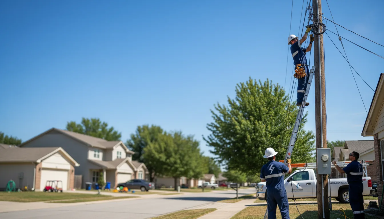 Residential electrician providing installation services in Camargo, OK